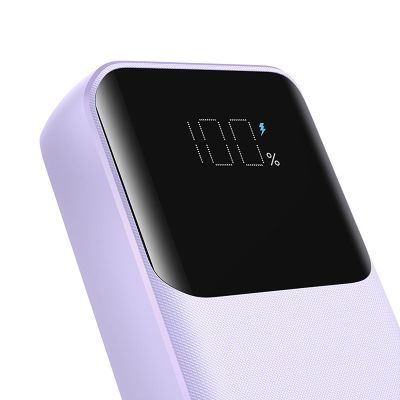 5. Mini powerbank Joyroom JR-PBC06 z wbudowanymi kablami USB-C / Lightning 30W 10000mAh - fioletowy