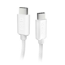 Kabel SBS TECABLETISSUETCCG USB-C - USB-C 1,5m 60W w oplocie - szary