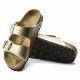 2. Klapki damskie Birkenstock Arizona Birko-Flor Gold złote regular szerokie (1016110)
