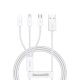 Kabel Baseus Superior Series USB-A - USB-C / Lightning / micro USB 3.5A 0.5m - biały