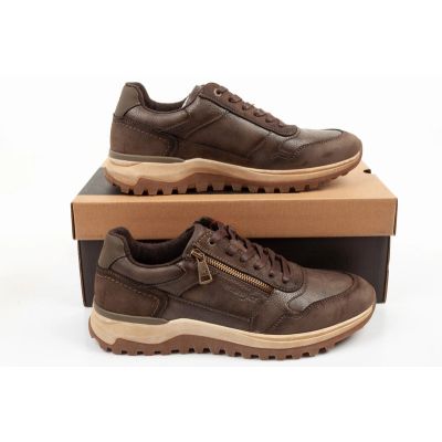9. Wrangler buty męskie sneakersy Wriv buty casualowe brązowe