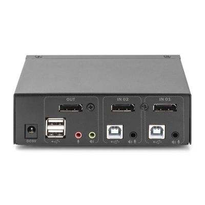 2. Digitus Przełącznik KVM, 2x1 DP, DP Out, USB