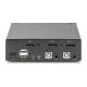 2. Digitus Przełącznik KVM, 2x1 DP, DP Out, USB