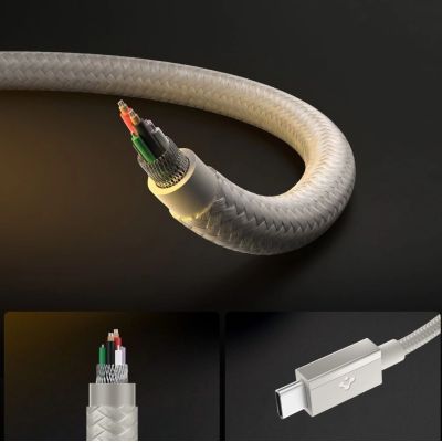 5. Kabel Spigen Essential EB6015CC USB-C 60W 150 cm - tytanowy