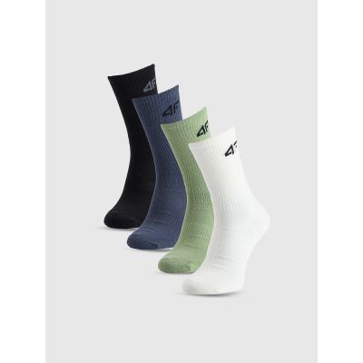 9. Skarpetki casual za kostkę (4-pack) chłopięce 4F 4FJWAW25USOCM390-90S