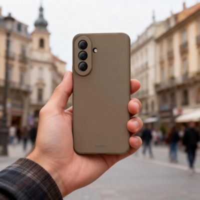 4. Etui Tech-Protect Icon na Samsung Galaxy A57 5G - brązowe