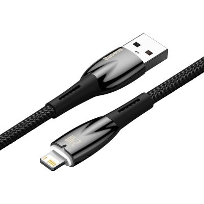 4. Baseus Glimmer Series kabel USB-A - Lightning 480Mb/s 2.4A 2m czarny