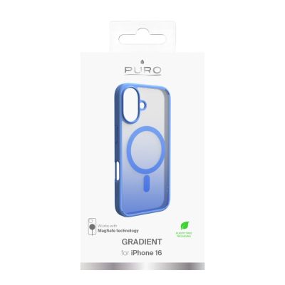 9. Etui silikonowe Puro Gradient MagSafe do iPhone 16 - niebieskie