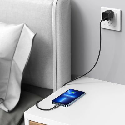 10. Kabel Baseus CATS000003 Lightning - USB-C 20W 480Mb/s 1m - niebieski