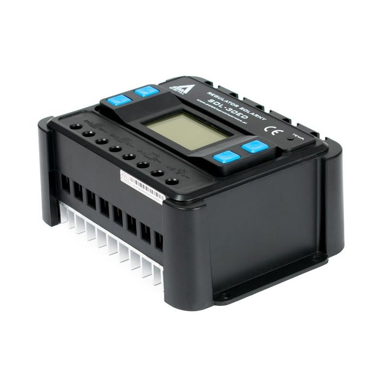 Solarny regulator ładowania PWM SOL-30ED 12/24 - 30A (wyświetlacz LCD)