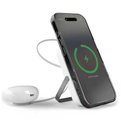 2. Powerbank bezprzewodowy Puro 10000mAh MagSafe z podstawką aluminiową - biały