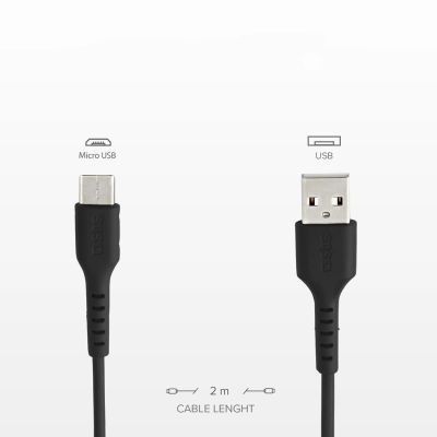 4. Kabel SBS TECABLEMICRO2K USB-A - Micro-USB 2 m - czarny