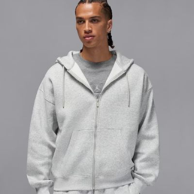 Bluza sportowa męska Air Jordan Brooklyn Fleece Full-Zip Hoodie Szara - IB7231-050