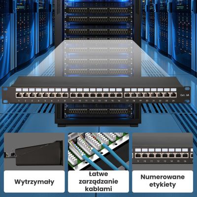 12. Extralink CAT6A STP | Patchpanel | 24 porty