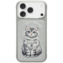 Etui Nimmy Lucky Fashion Cat MagSafe na iPhone 17 Pro - szare