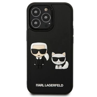 3. Etui Karl Lagerfeld Karl&Choupette Ikonik 3D na iPhone 13 Pro / iPhone 13 - czarne