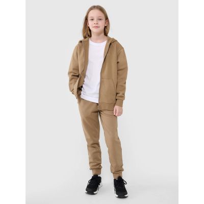 3. Bluza dresowa rozpinana z kapturem dziewczęca 4F Junior 4FJRAW24TSWSF1830-83S