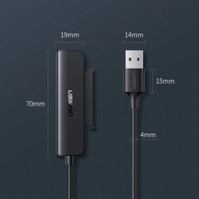 9. Ugreen adapter przejściówka dysku HDD SSD 2,5'' SATA III 3.0 - USB 3.2 Gen 1 (USB 5 Gbps) czarny (70609 CM321)