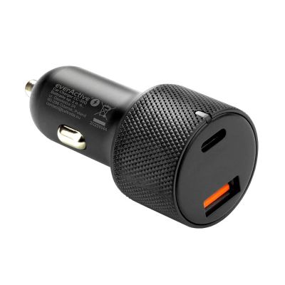 3. EVERACTIVE ŁADOWARKA SAMOCHODOWA 1X USB QC3.0, 1 X USB-C PD 75W CZARNA CC-50Q