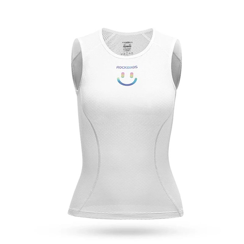 2. Potówka rowerowa Rockbros YDBX001 damska szybkoschnąca koszulka bez rękawów XL / XXL - biała