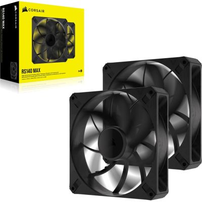 6. Wentylator Corsair RS140 MAX 14cm Czarny 2szt.