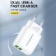 6. Ładowarka sieciowa Wozinsky CUWCW 2,4A 2 x USB-A - biała