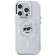 3. Etui Karl Lagerfeld IML Metal Choupette Head MagSafe na iPhone 15 Pro - białe