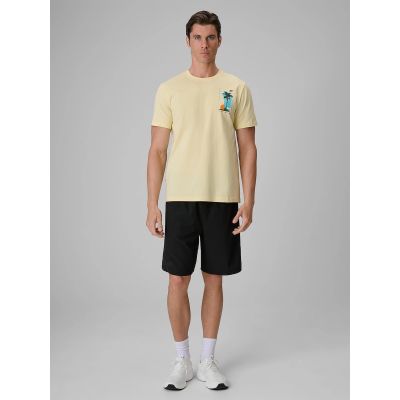 3. T-shirt regular z nadrukiem męski 4F 4FRSS26TTSHM4301-73S