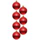 49. BOMBKA DEKORACYJNA PLASTIKOWA 6CM SET 35 SZT CZERWONA