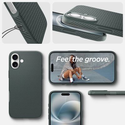 15. Etui Spigen Liquid Air na iPhone 16 - zielone