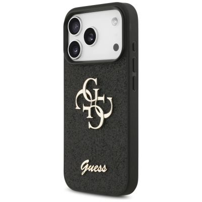 2. Etui Guess Fixed Glitter Big 4G na iPhone 17 Pro / 18 Pro - czarne