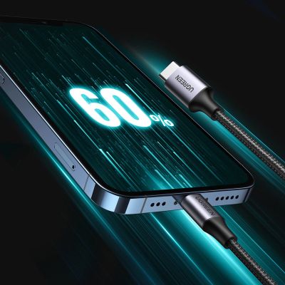 10. Kabel Ugreen US304 60759 Lightning - USB-C 2.0 MFi 1 m - szary
