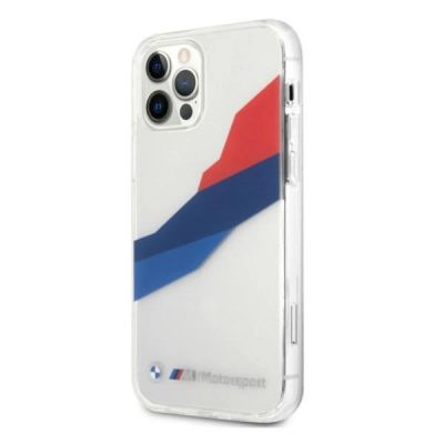 2. Etui BMW Motorsport Tricolor na iPhone 12 Pro Max - przezroczyste