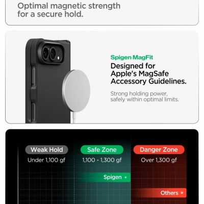 11. Etui Spigen Tough Armor T MagSafe na iPhone Duo - czarne