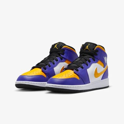 3. Buty  Air Jordan LA Lakers 1 MID (GS) - DQ8423-517