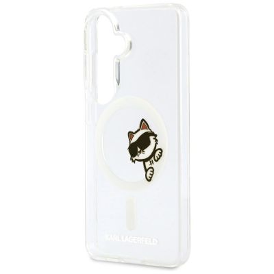 6. Etui Karl Lagerfeld IML Peekaboo Choupette MagSafe na Samsung Galaxy S26 - przezroczyste