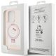 8. Etui Hello Kitty Ring Stand Glitter Electrop Logo MagSafe na iPhone 15 Pro - różowe