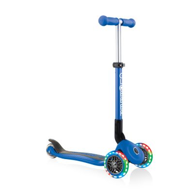 3. Hulajnoga 3-kołowa Globber Foldable Lights Navy Blue Jr 437-100
