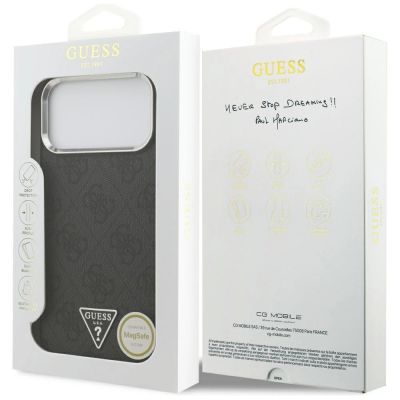 8. Etui Guess 4G Triangle Logo MagSafe na iPhone 17 Pro Max - czarne