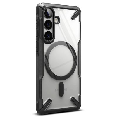 5. Etui Ringke Fusion X Magnetic MagSafe na Samsung Galaxy S26 - przezroczysto-czarne