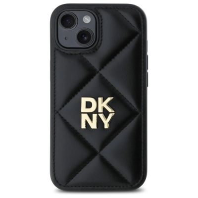 3. Etui DKNY Quilted Stack Logo na iPhone 15 - czarne