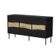 2. Komoda INSERTO 3D 143,5x40x80 czarny + LED