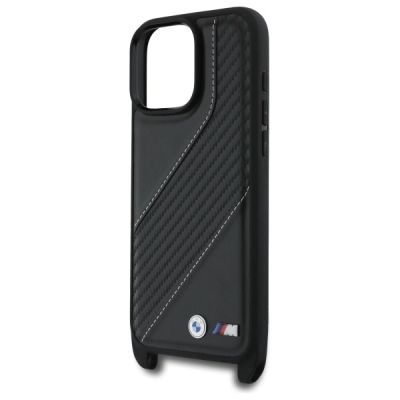 5. Etui BMW M Edition Carbon Stripe & Strap na iPhone 16 Pro Max - czarne