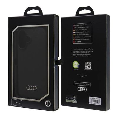 7. Etui Audi Silicone Case na iPhone 16 6.1" - czarne