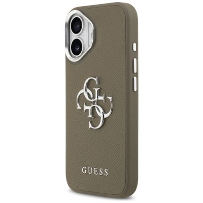 2. Etui Guess Grained Big 4G Classic Logo na iPhone 17 - brązowe