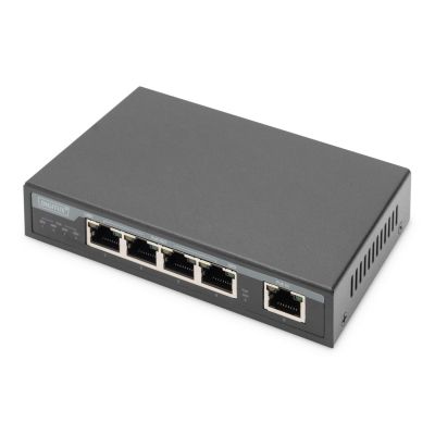 Digitus 4-portowy Gigabit 4PPoE Przedłużacz/Extender, 802.3at, 60 W