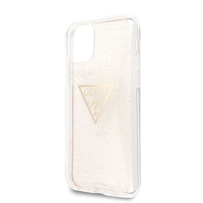 3. Etui Guess Glitter Triangle na iPhone 11 Pro - złote
