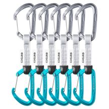 Edelrid 737930106020 karabińczyk do wspinaczki Zapięcie z blokadą W kształcie litery D Niebieski, Srebrny 6 szt.
