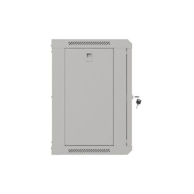 4. Szafa instalacyjna rack wisząca 19" 9U 540x350 szara drzwi przeszklone LANBERG (FLAT PACK)