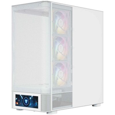 4. MODECOM OBUDOWA VOLCANO AQ 500 ARGB MIDI BIAŁA